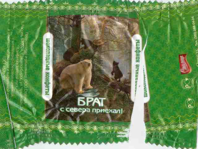 Конфеты шоколадные брат с севера приехал